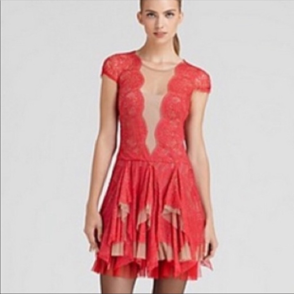 BCBGMaxAzria Rochelle tulle and lace dress
